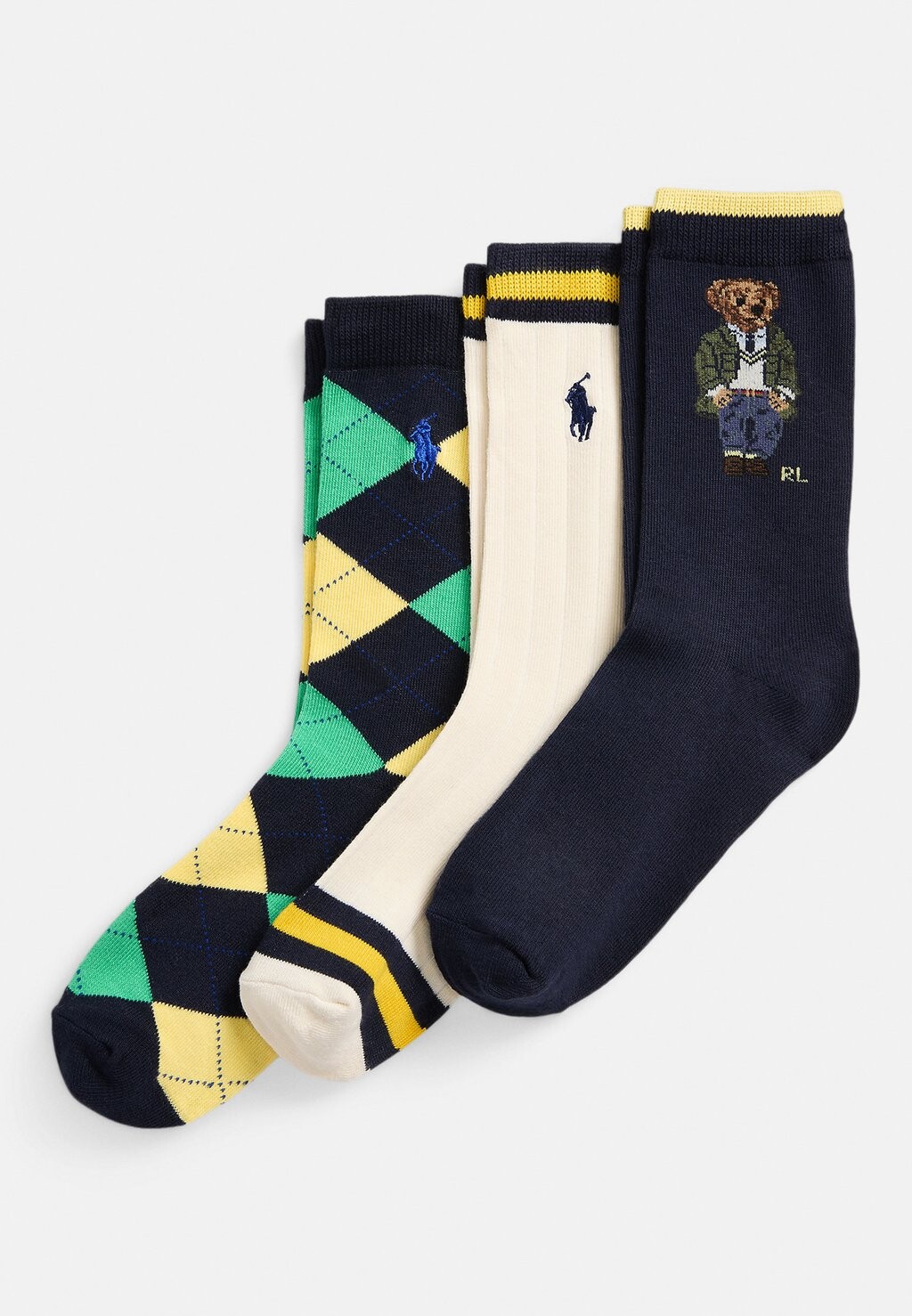 

Носки CREW 3 PACK Polo Ralph Lauren, цвет multi-coloured