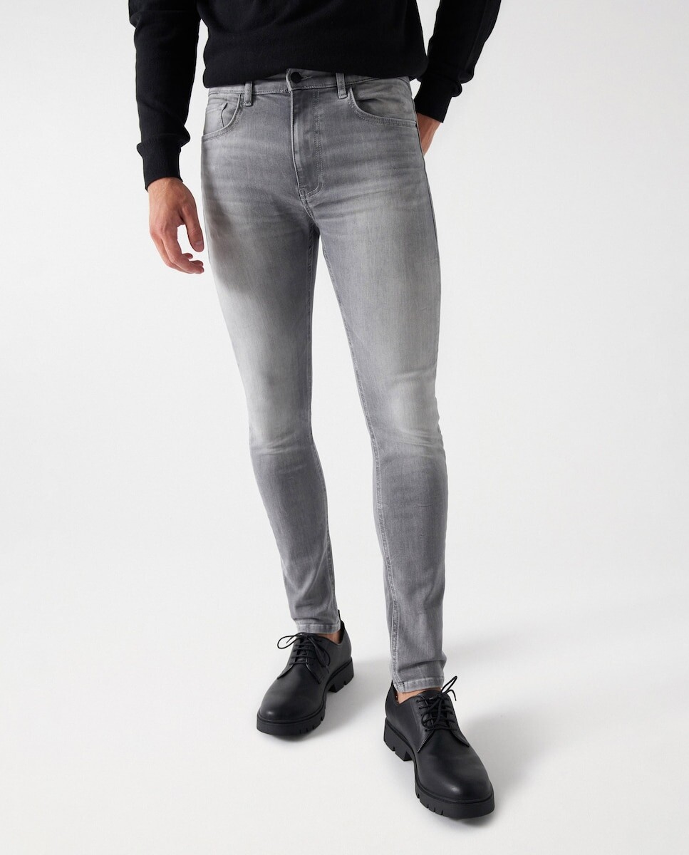 

Серые мужские джинсы скинни Salsa Jeans, серый
