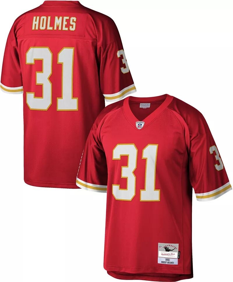 

Мужская футболка Mitchell & Ness Kansas City Chiefs Priest Holmes # 31, 2002 г.