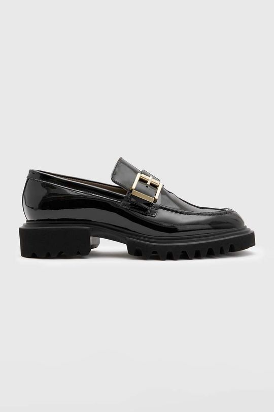 

Кожаные мокасины Emily Patent Loafer AllSaints, черный