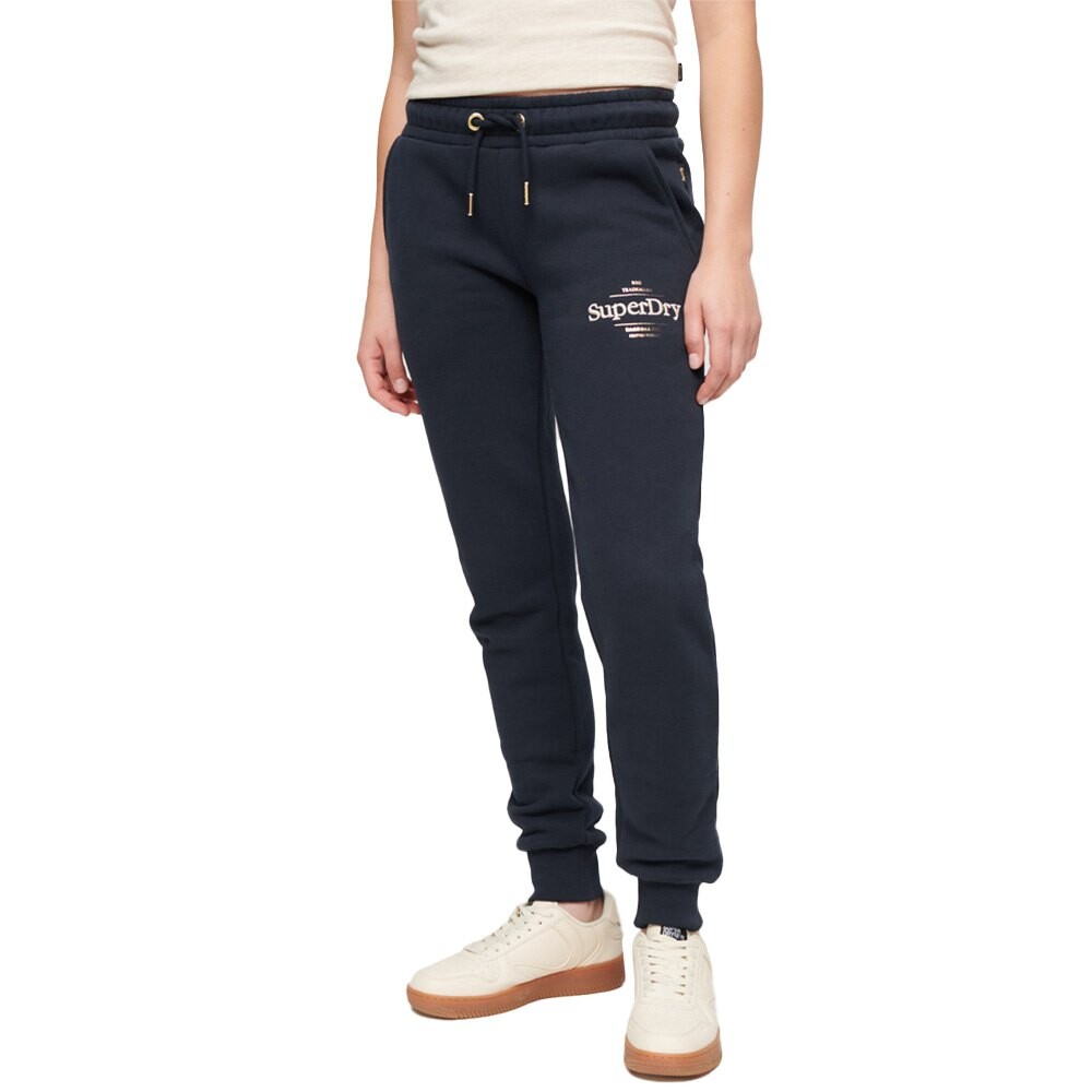 

Джоггеры Superdry Luxe Metallic Logo Slim, синий