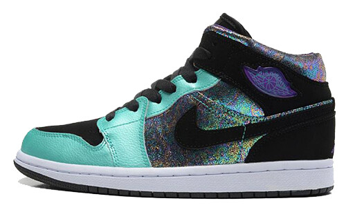 

Nike Girls Air Jordan 1 Gs Mid, темно-бирюзовый/черный/ультрафиолетовый