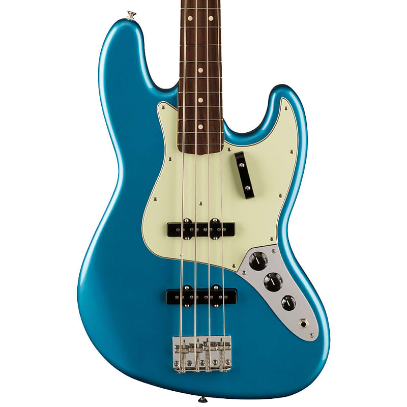 Басс гитара Fender Vintera II 60s Jazz Bass - Rosewood Fingerboard - Lake Placid Blue fender squier cv late 60s jazz bass lrl lake placid blue