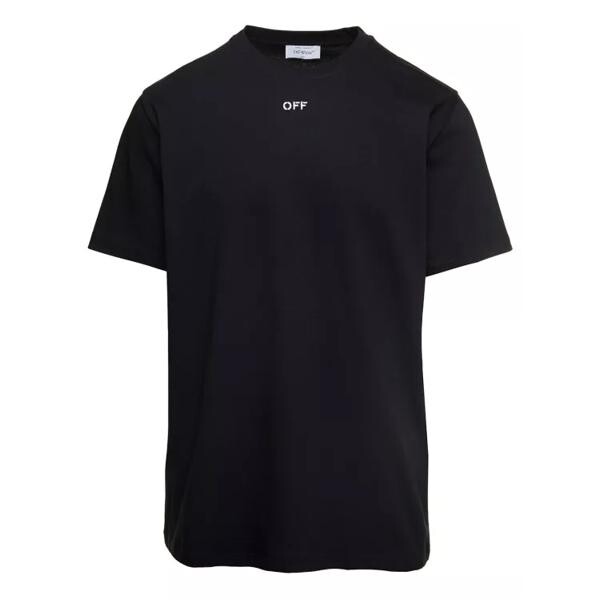 

Футболка off stitch slim s/s tee white Off-White, черный