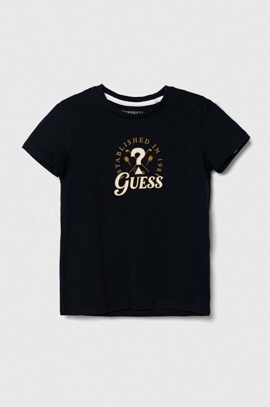 

Хлопковая футболка для детей Guess, темно-синий