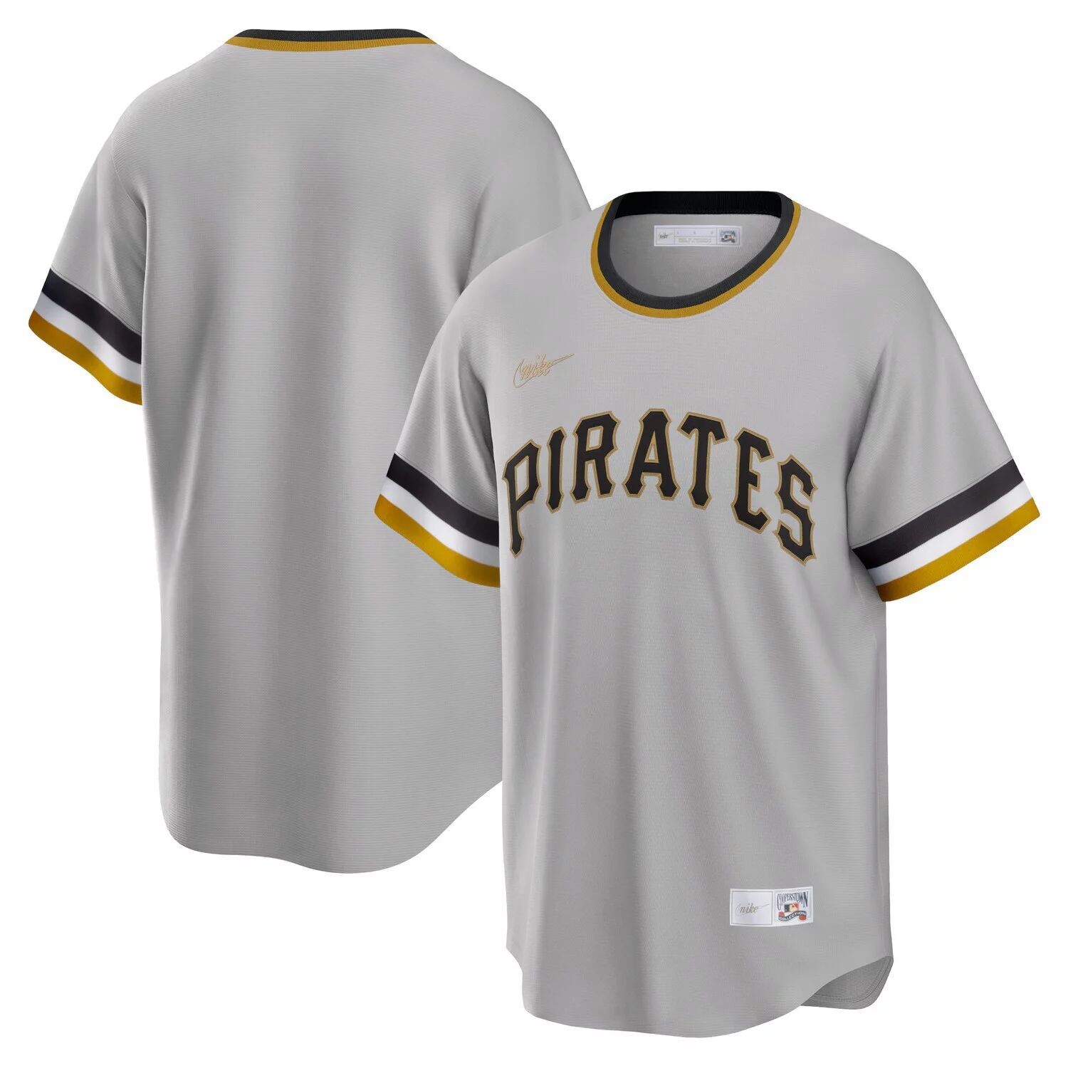 

Мужская серая футболка команды Pittsburgh Pirates Road Cooperstown Collection Team Nike, Серый