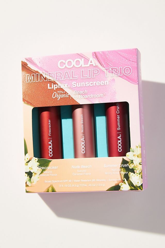 

Бальзам для губ COOLA Mineral Liplux Трио SPF 30, assorted