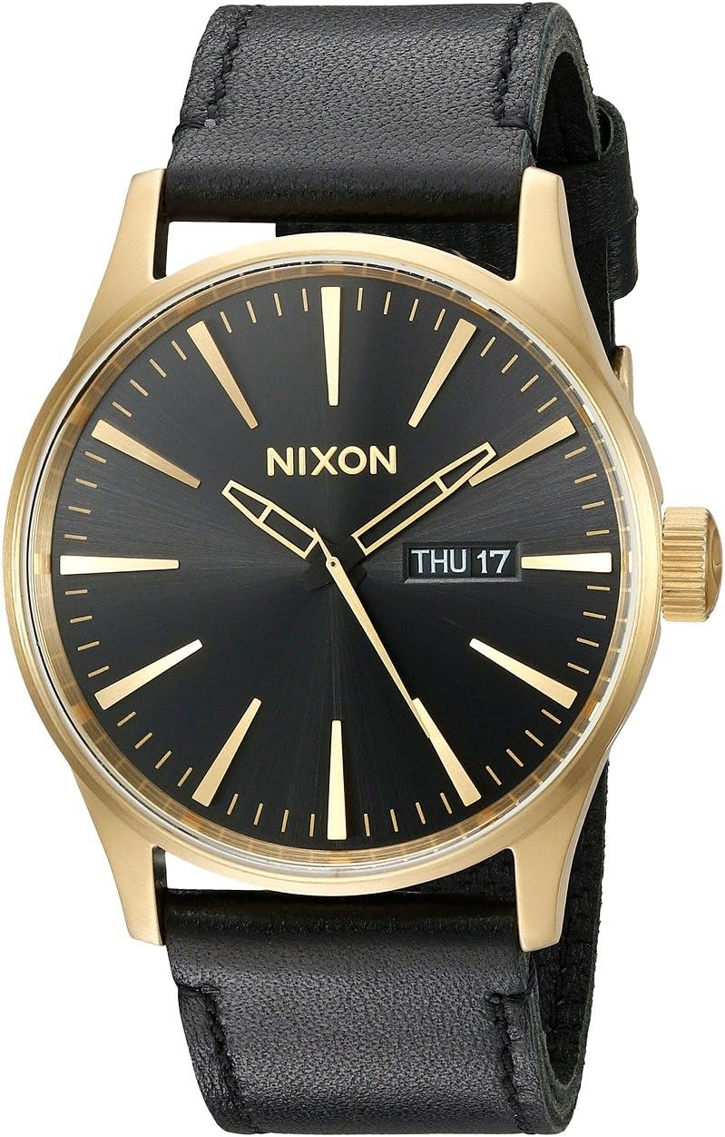 Часы Sentry Leather Nixon, золото/черный