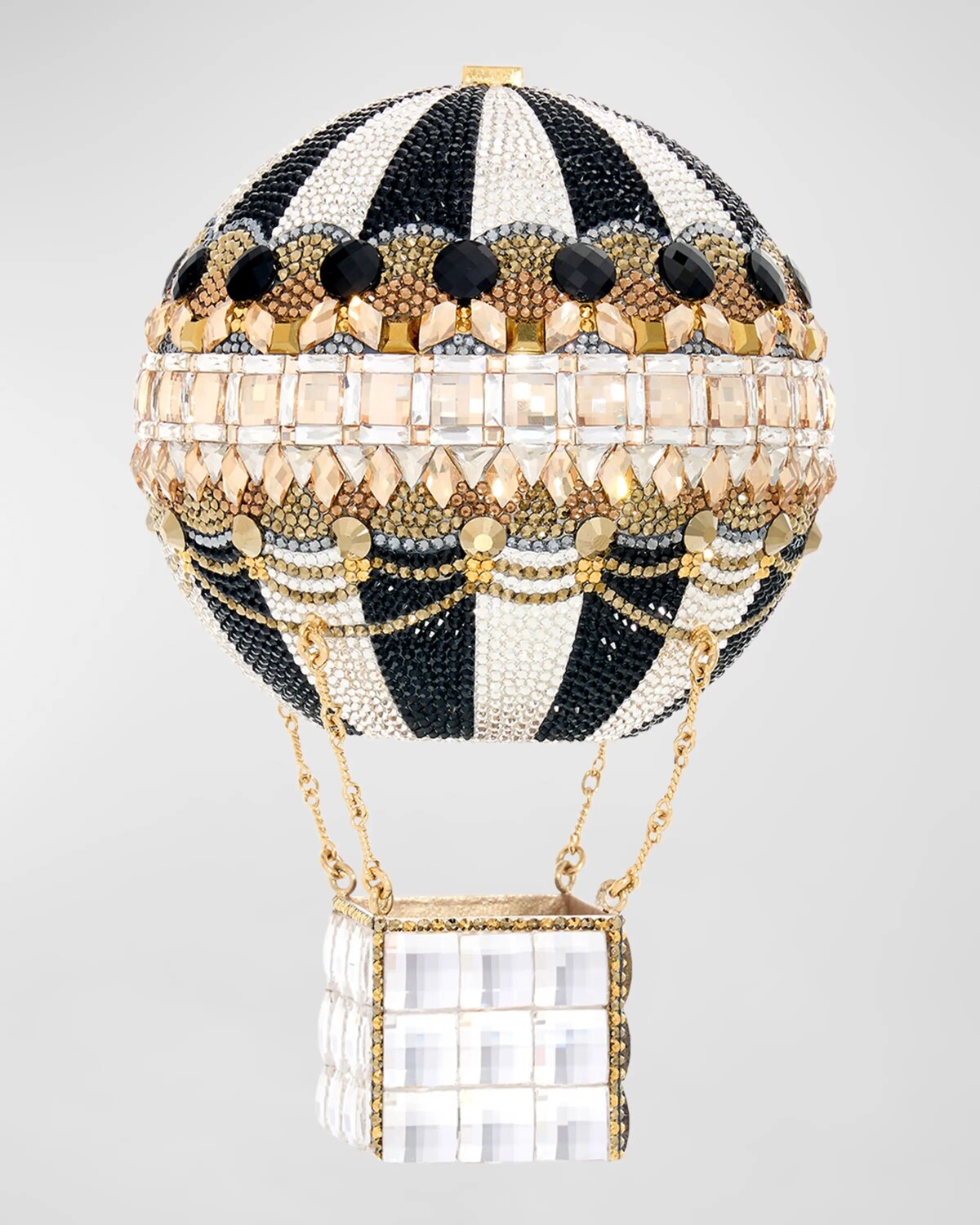 

Сумка женская Rozier Crystal Hot Air Balloon Minaudiere Judith Leiber Couture, цвет Jet Multi