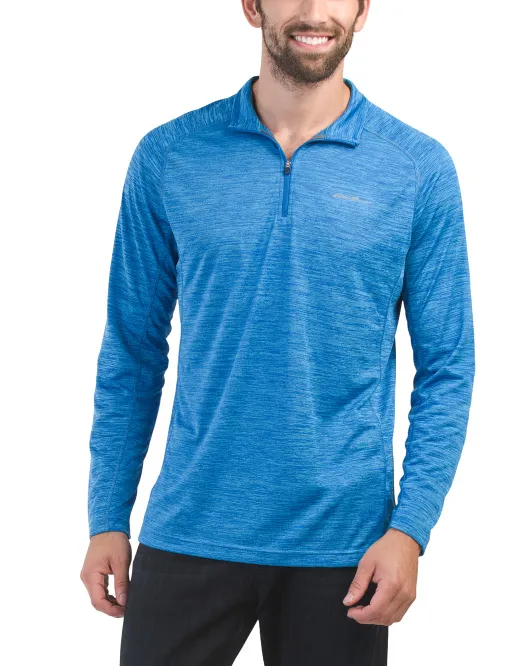 

Топ с молнией в четверть и длинными рукавами Mr Eddie Bauer, цвет Sapphire