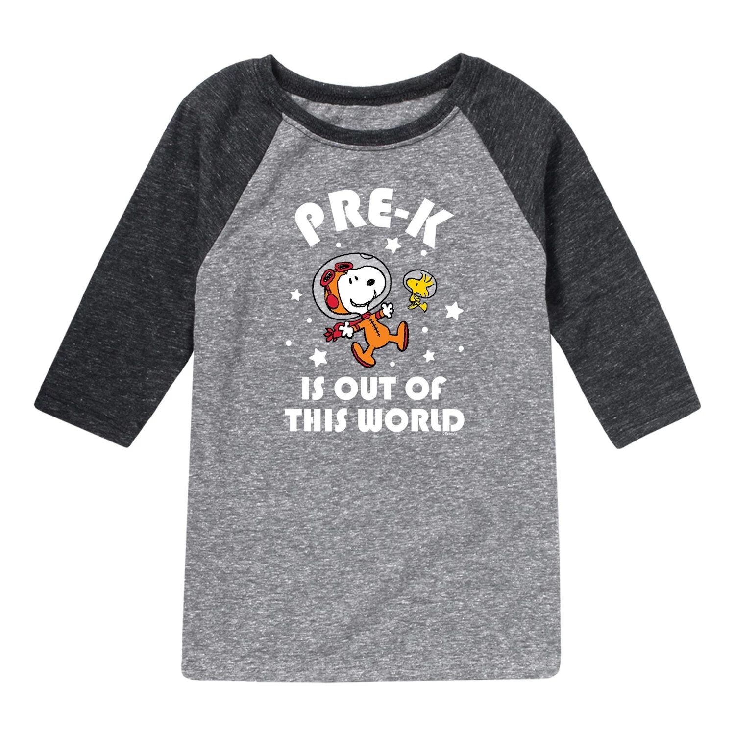 

Футболка Peanuts Pre-K Space с рисунком реглан для мальчиков 8–20 лет Licensed Character