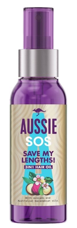 Масло для волос Aussie SOS Save My Lenghts, 100 мл базовое масло ореха макадамии 100 мл ancient wisdom