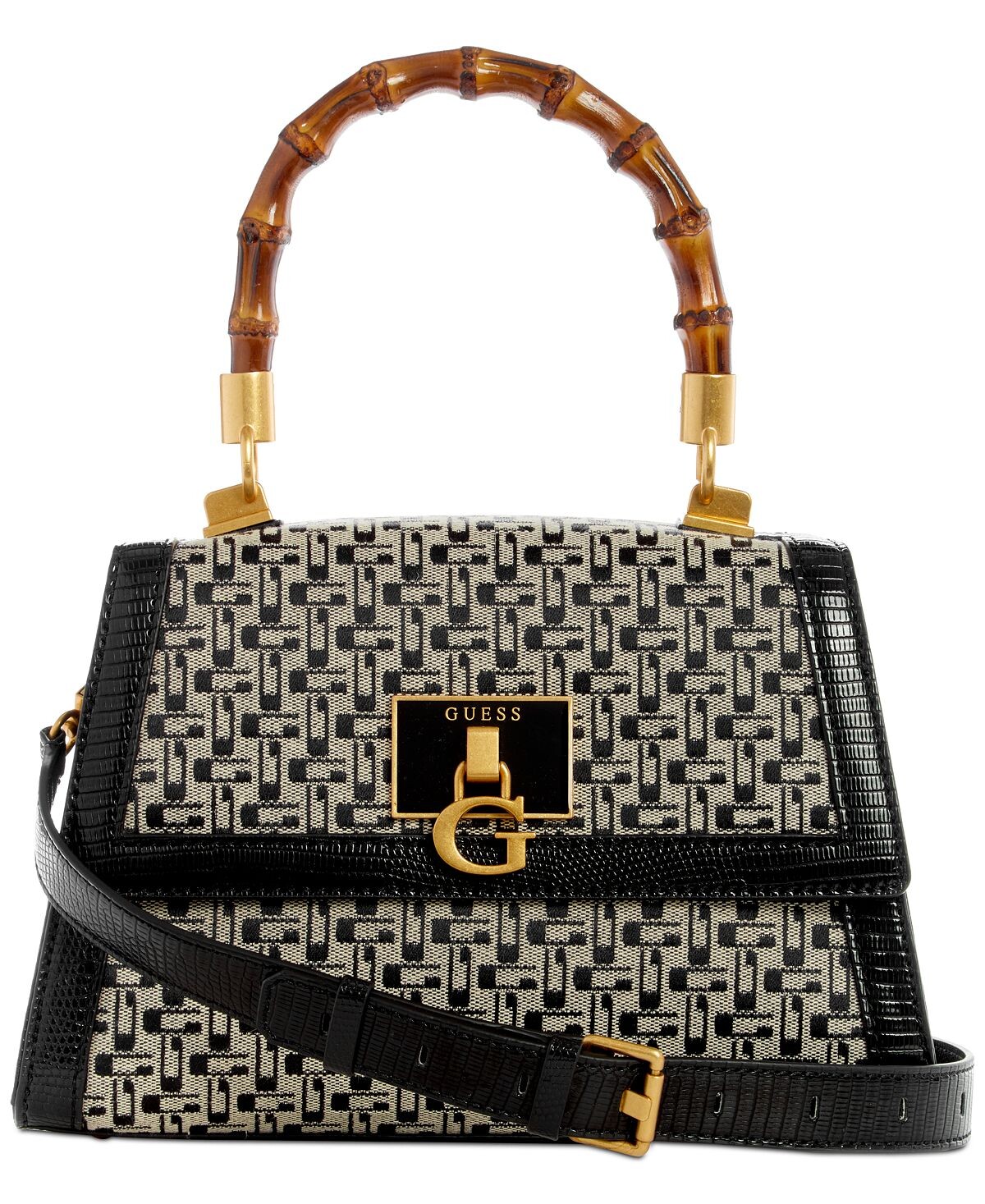 

Маленькая жаккардовая сумочка Stephi с монограммой GUESS