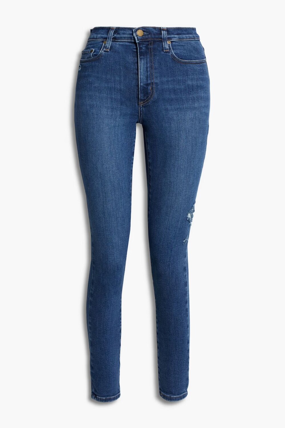 

Культовые потертые джинсы скинни с высокой посадкой Nobody Denim, средний деним