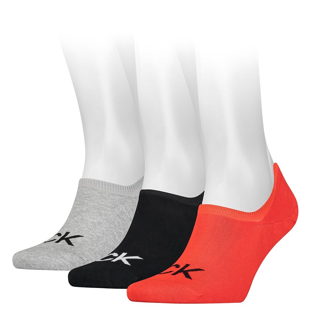 

Носки Calvin Klein Footie High Cut Logo 3 шт, разноцветный