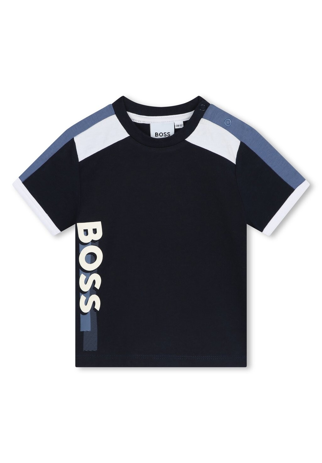 

Футболка с принтом SHORT SLEEVES BOSS Kidswear, цвет navy