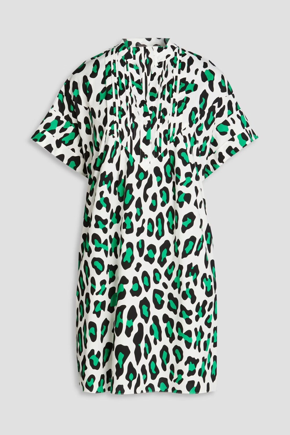 

Платье мини Fiona из хлопкового поплина с леопардовым принтом Diane Von Furstenberg, зеленый