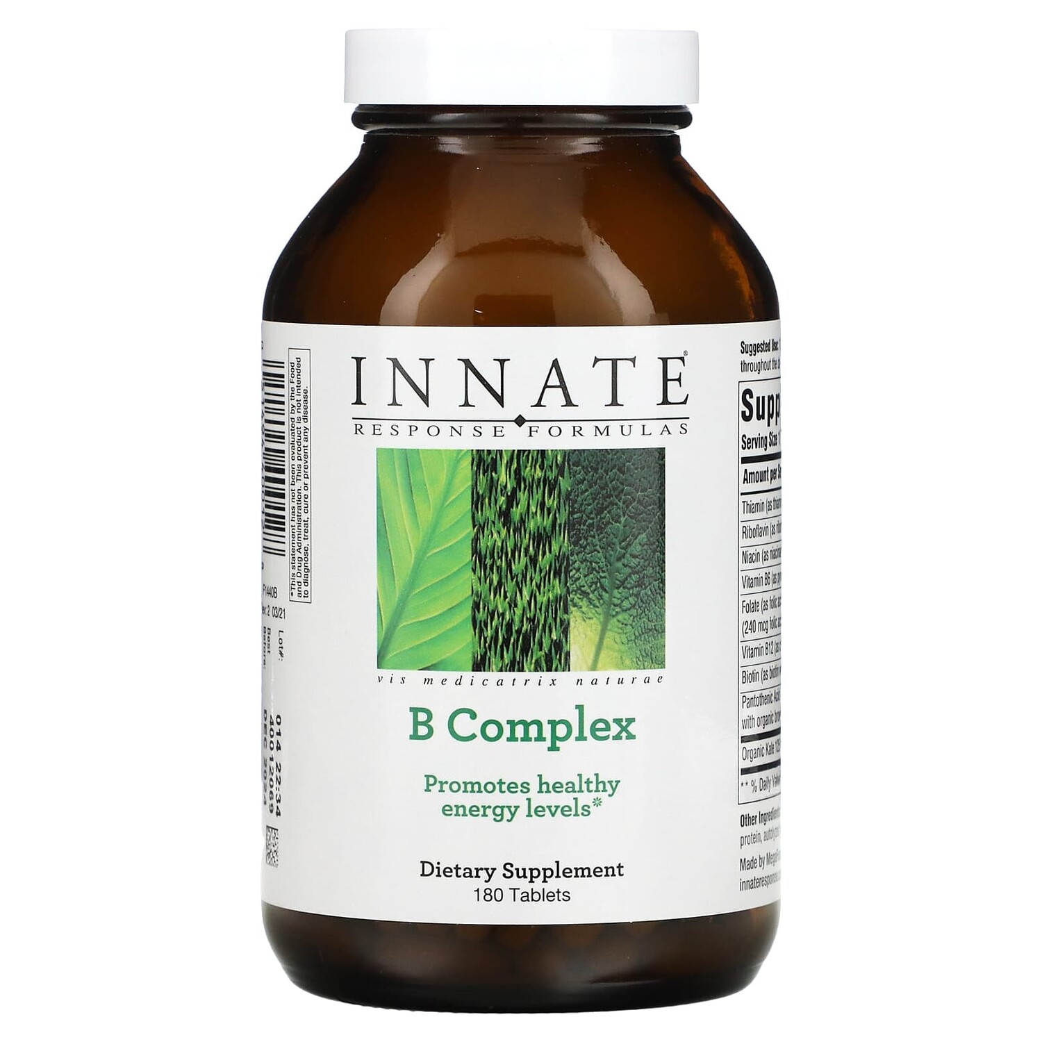 

Комплекс витаминов группы B, 180 таблеток, Innate Response Formulas