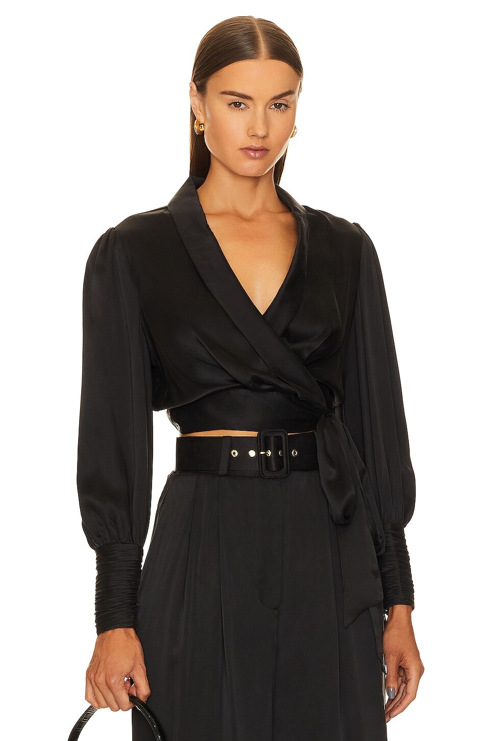 

Топ Zimmermann Silk Wrap, черный