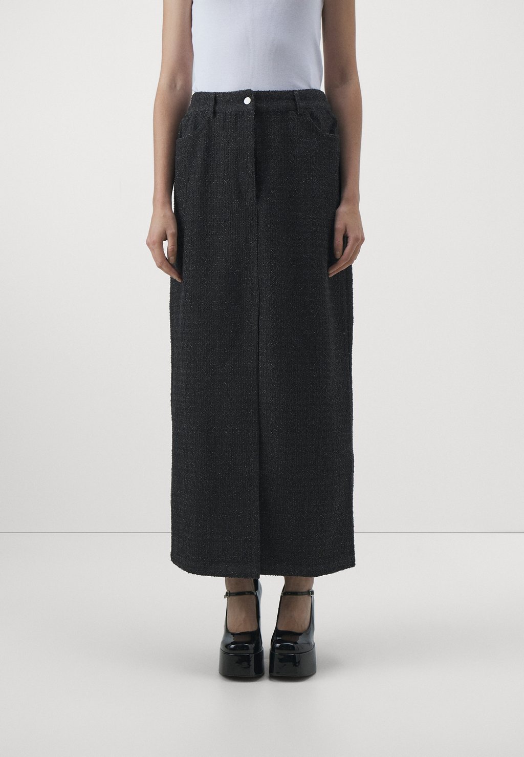Юбка длинная PCOANA LONG SKIRT Pieces, темно-серый юбка sunnei long skirt