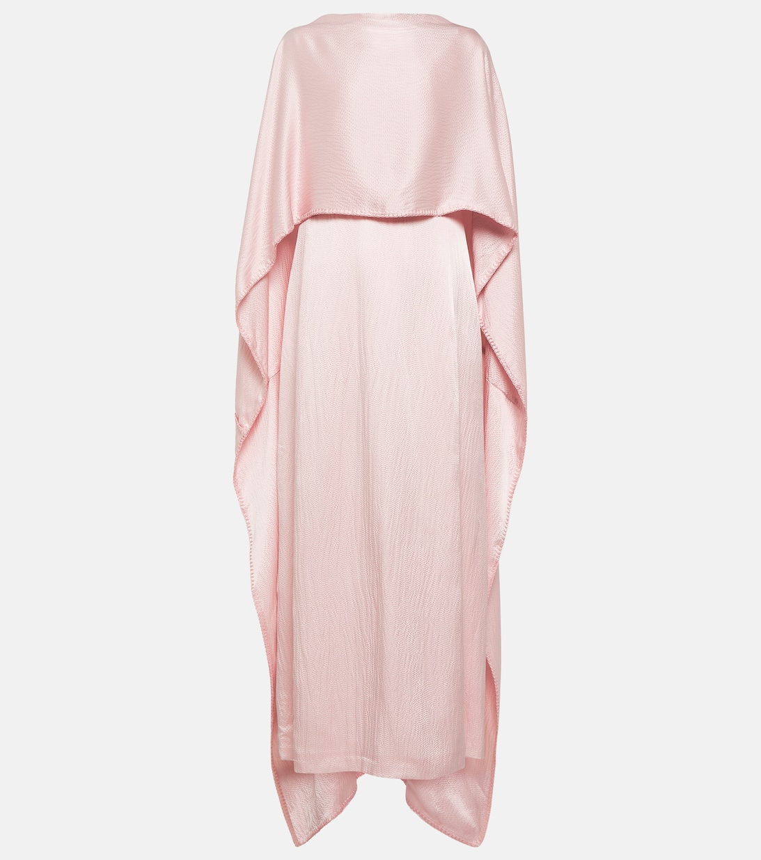 Шелковое атласное платье с накидкой GABRIELA HEARST, розовый