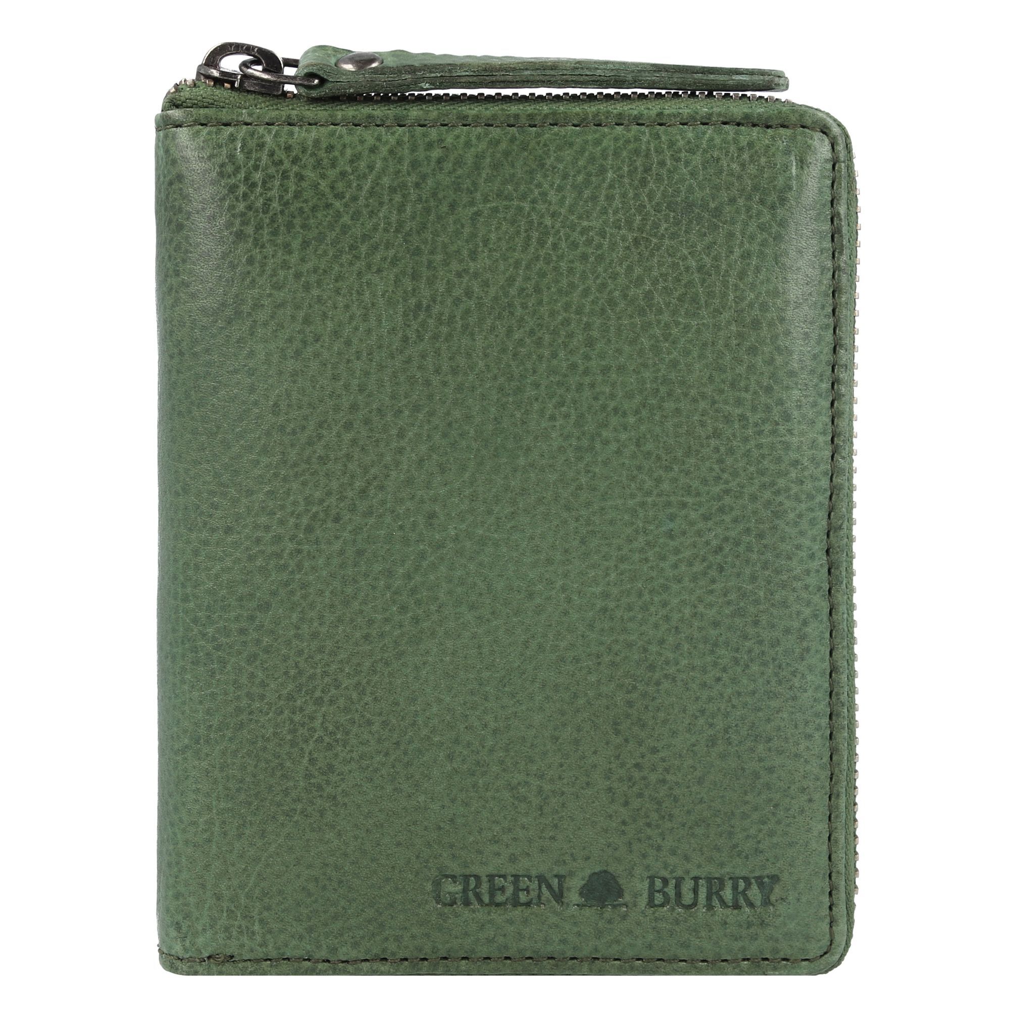 цена Кошелек Greenburry Vintage Washed Leder 10 см, цвет emerald green