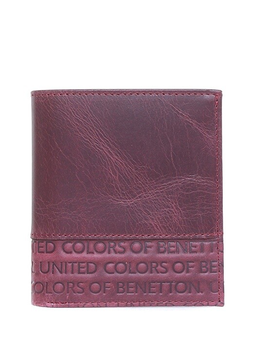 

Мужской кожаный кошелек бордово-красный United Colors of Benetton