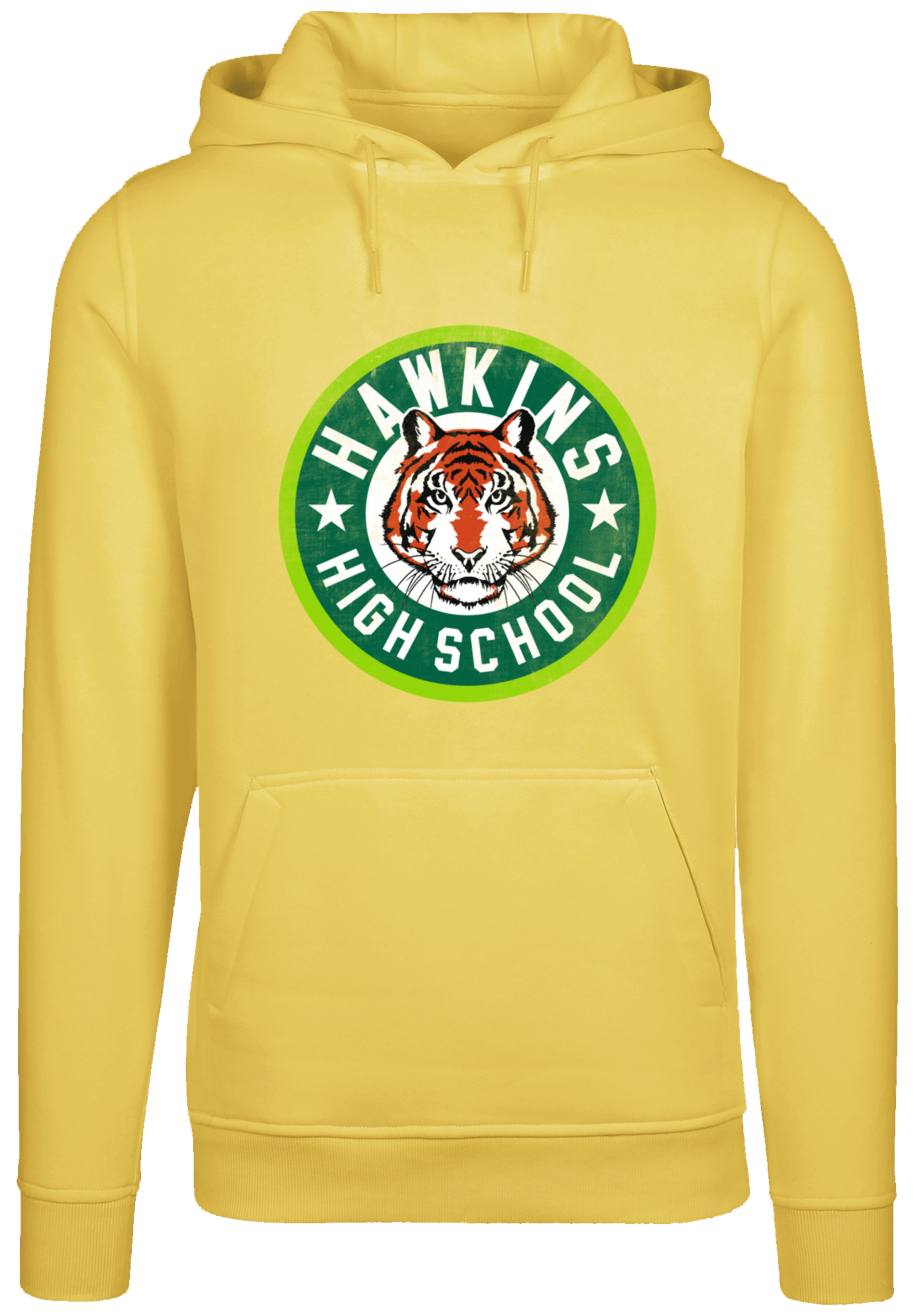 Пуловер F4NT4STIC Hoodie Stranger Things Hawkins Tiger Circle Netflix TV Series, цвет taxi yellow