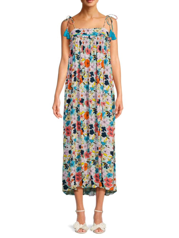Платье миди с цветочными рюшами Celina Moon, цвет Multi