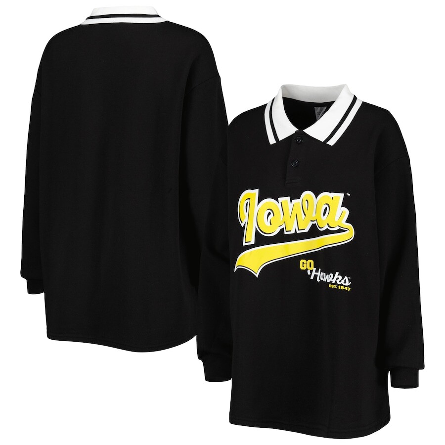 

Поло с длинным рукавом Gameday Couture Iowa Hawkeyes, черный
