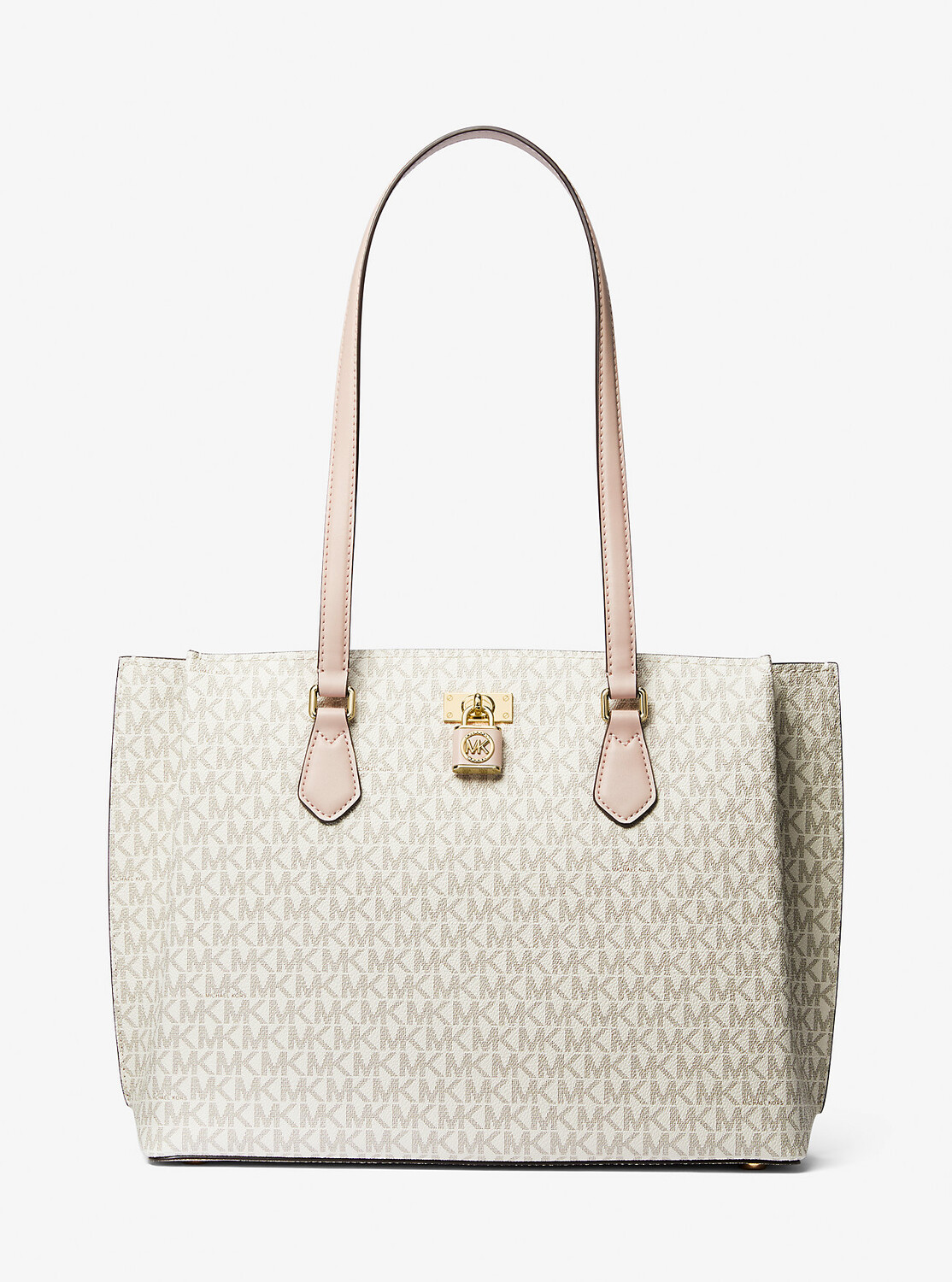 

Рубиновая большая сумка-тоут с логотипом Michael Kors