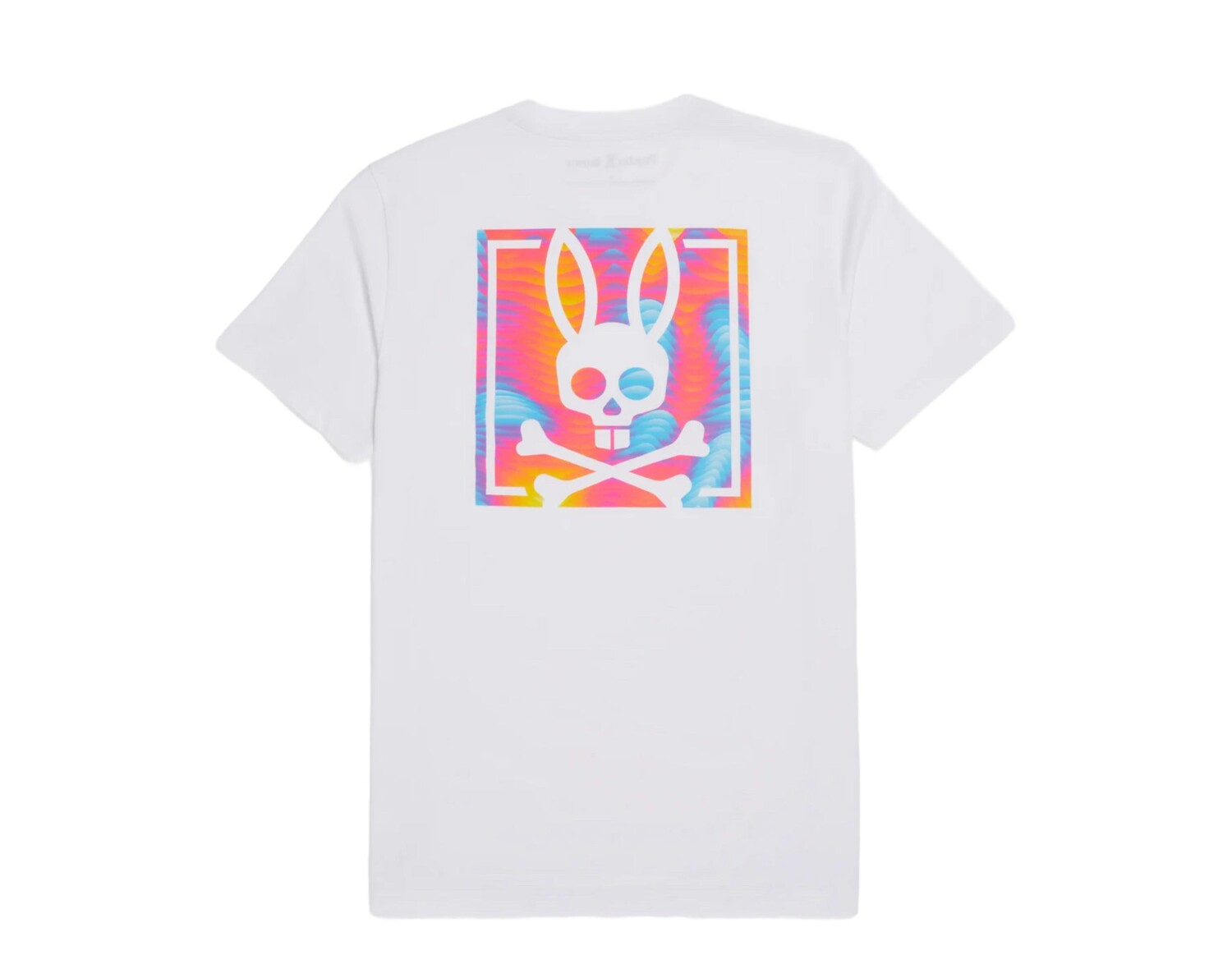 

Мужская белая футболка Psycho Bunny Montgomery Back с рисунком B6U947Y1PC-WHT, белый
