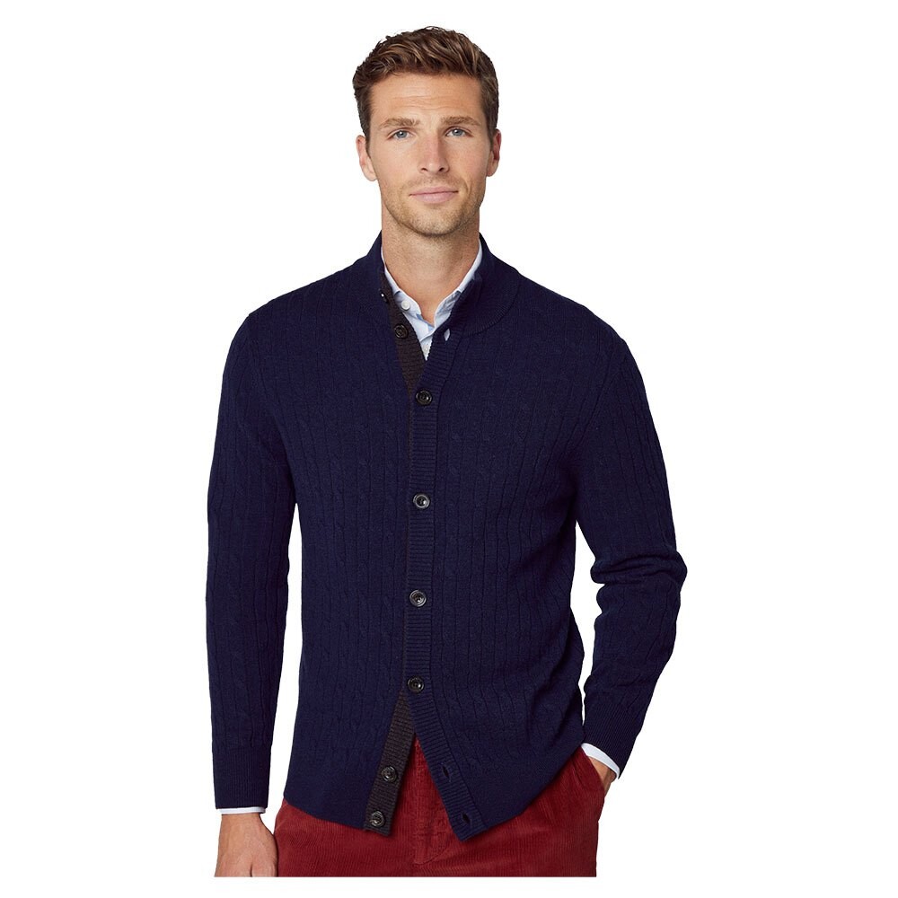 

Свитер Hackett Cable Button, синий