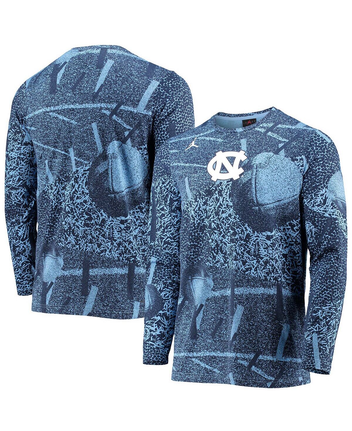 

Мужская голубая футболка с длинным рукавом North Carolina Tar Heels Practice Performance Jordan