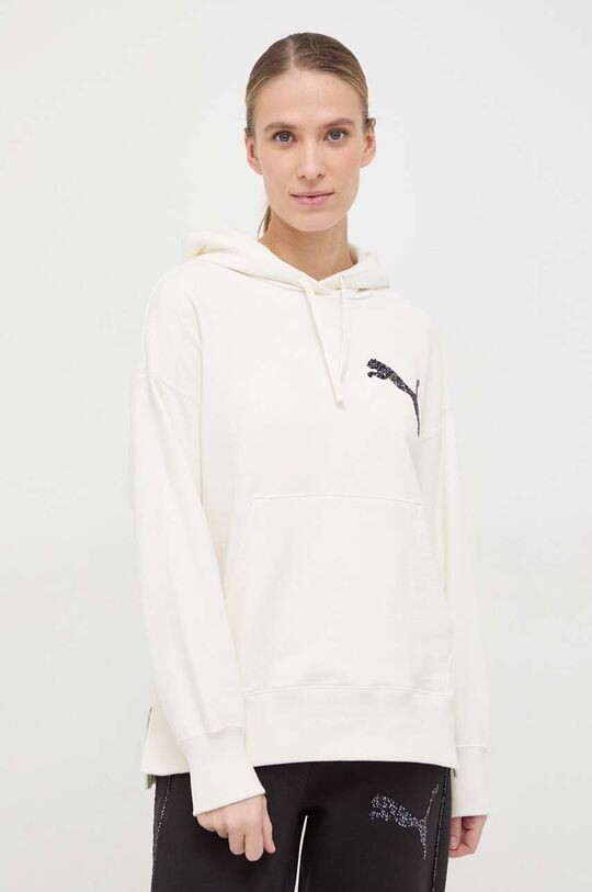 

Толстовка из хлопка с логотипом SWAROVSKI Puma, бежевый