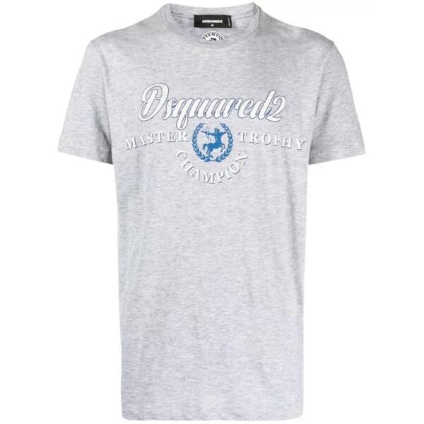 

Футболка logo-print grey cotton-blend t-shirt Dsquared2, белый
