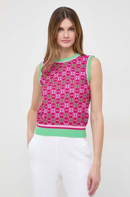 

Хлопковый жилет Pinko, розовый