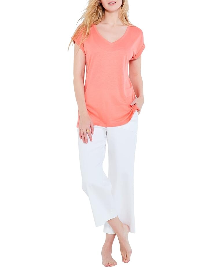 

Футболка NIC+ZOE Short Sleeve V, цвет Valencia