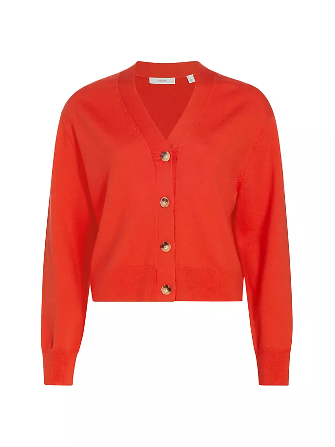 

Кардиган из смесовой шерсти Vince, цвет vermillion