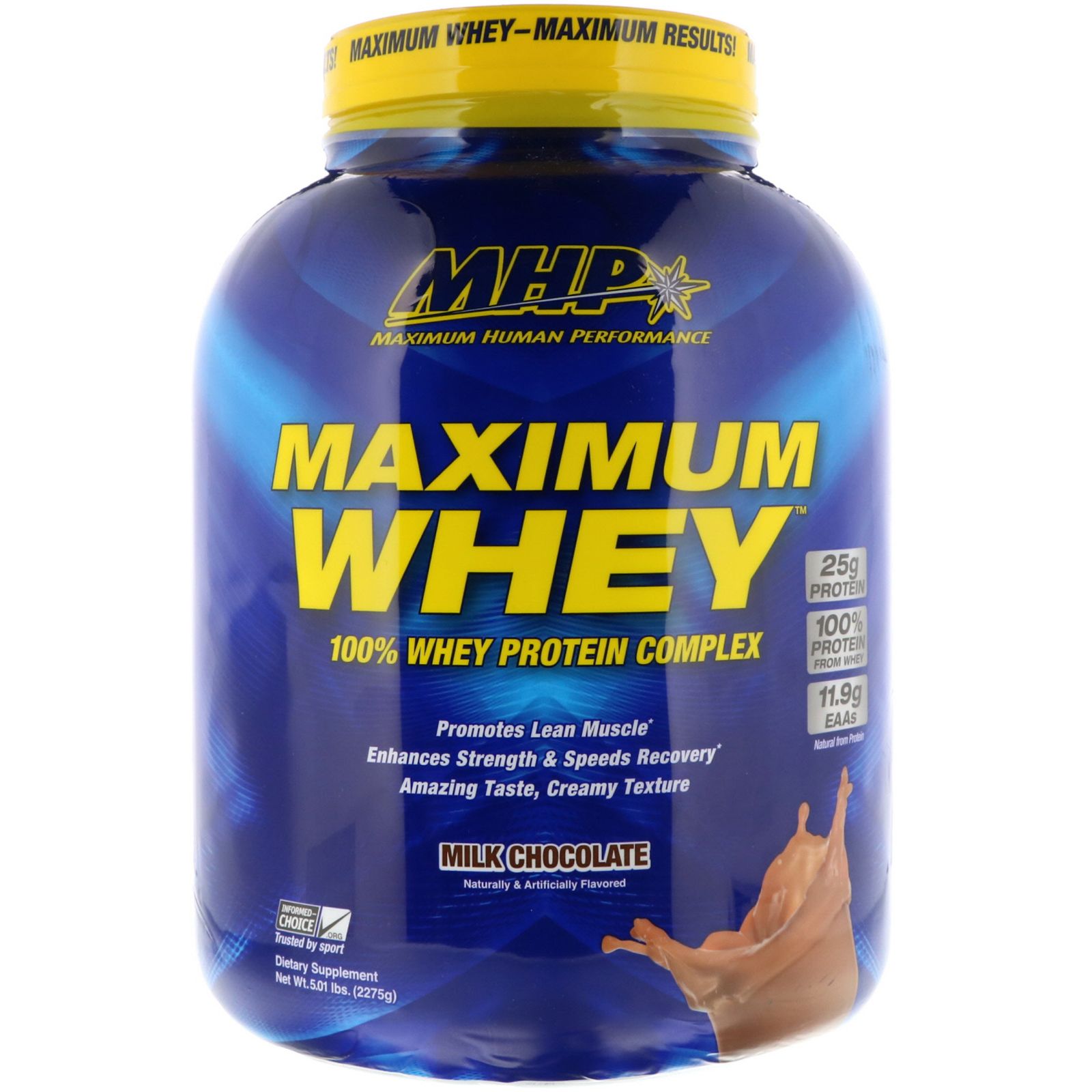 Maximum Human Performance LLC Maximum Whey Молочный шоколад 5,01 фунта (2275 г)