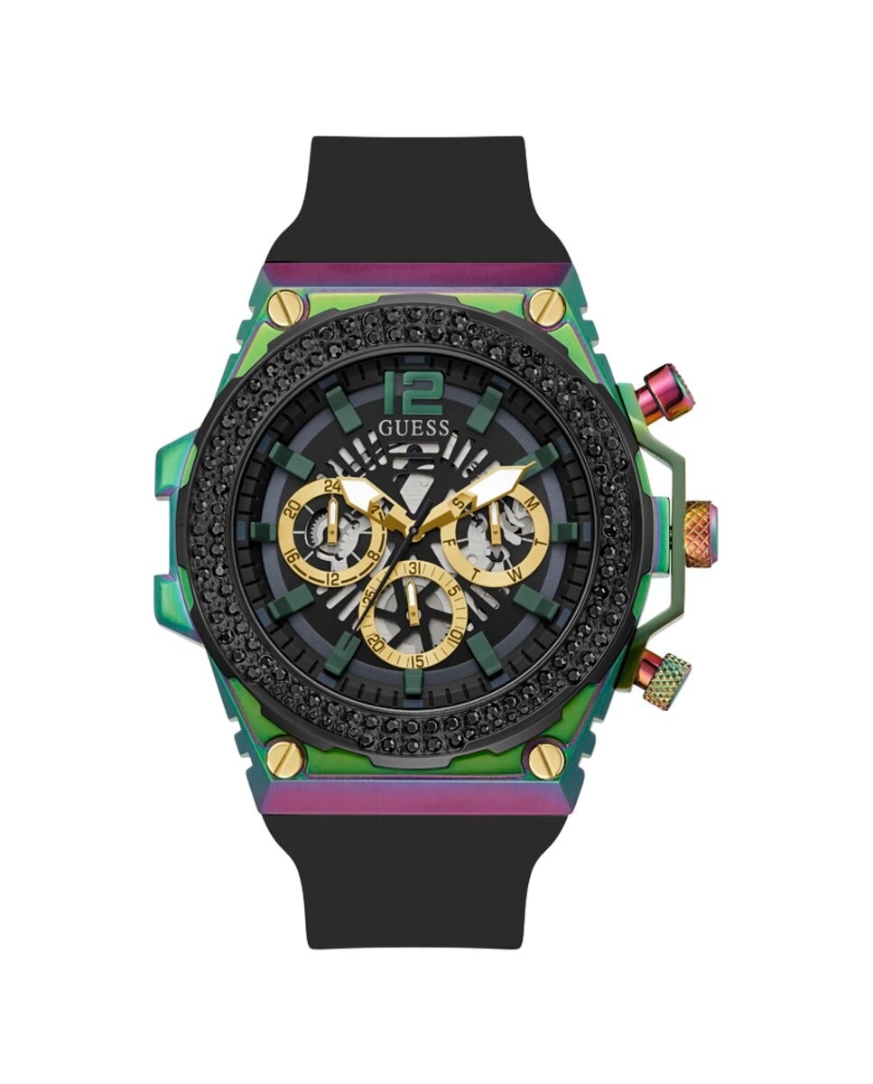 

Мужские часы Exposure GW0633G1 из силикона с черным ремешком Guess, черный