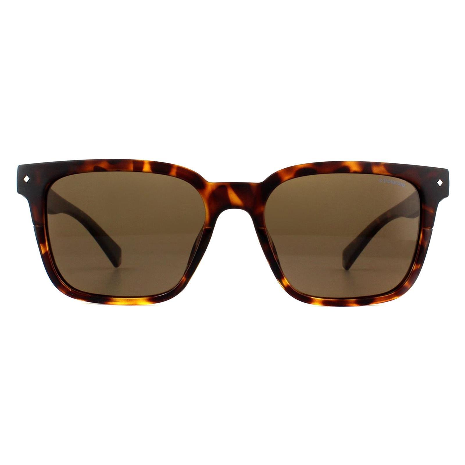 Квадратные поляризованные солнцезащитные очки из темной гаванской бронзы Polaroid, коричневый polaroid pld 4058 s 086 la