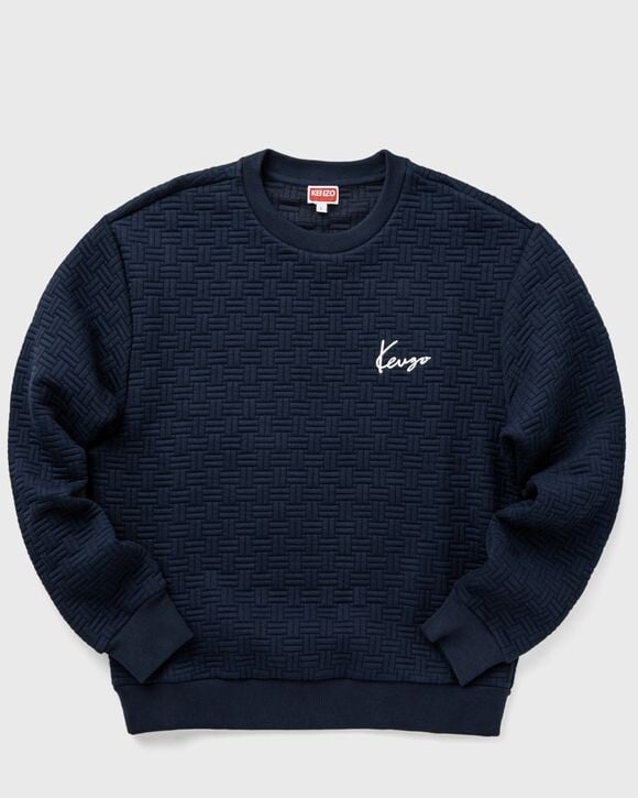 

Толстовка Kenzo Weave Classic Sweatshirt, цвет blue black