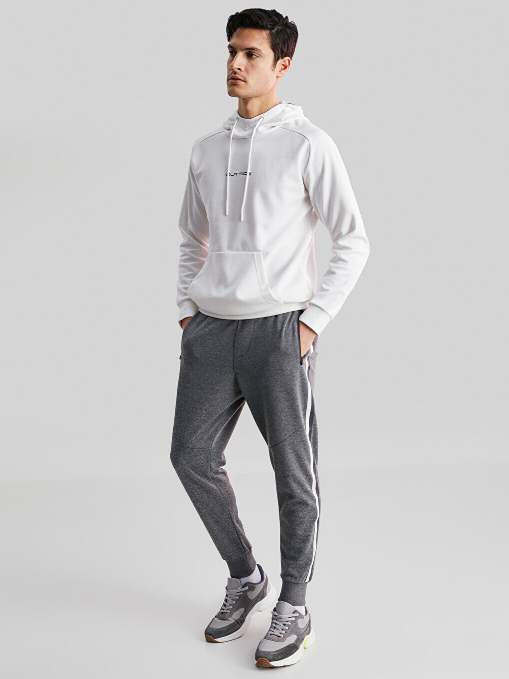 

Мужские спортивные штаны Slim Fit для джоггеров LCW Active, серый меланж