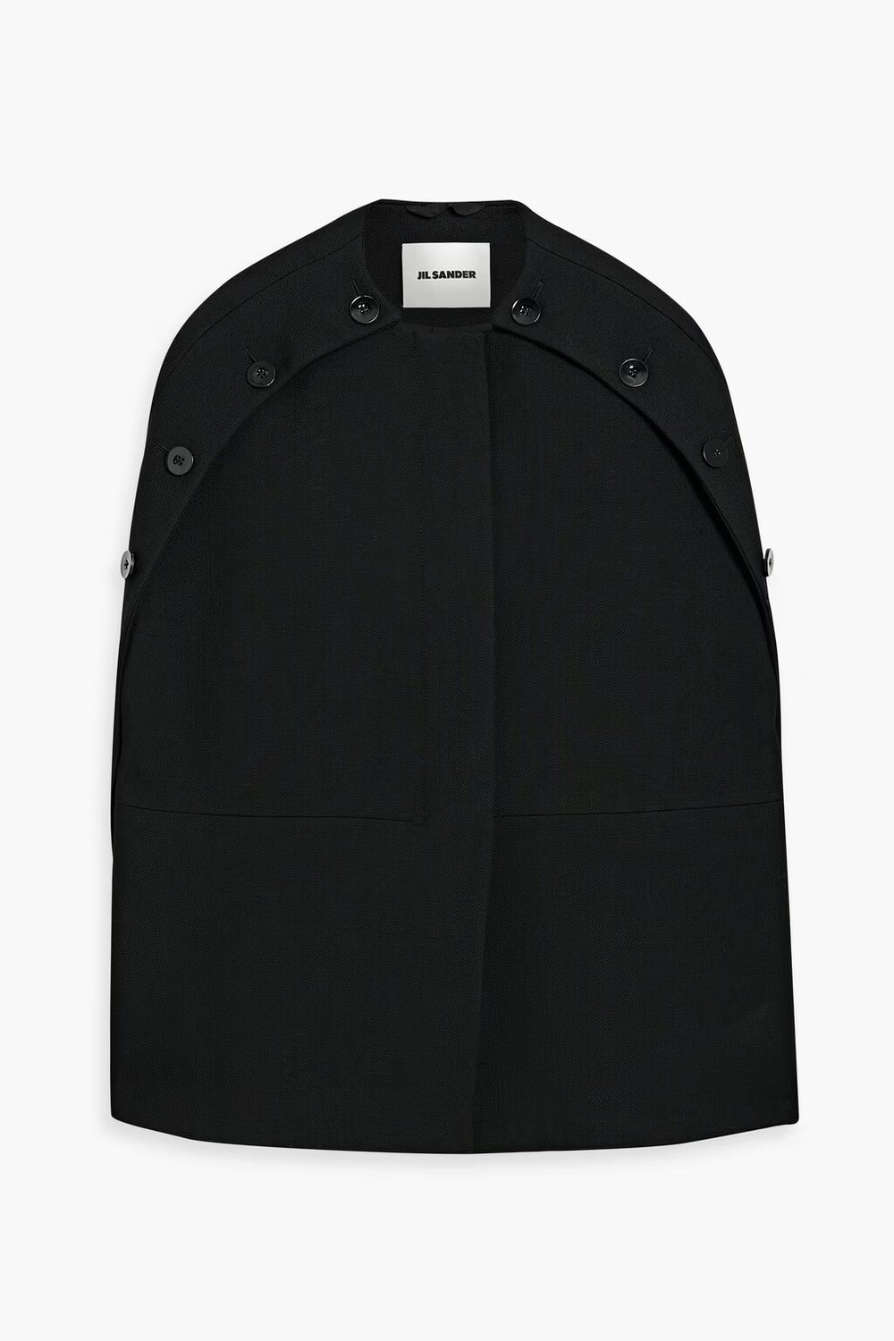 

Накидка из смесовой шерсти Jil Sander, черный