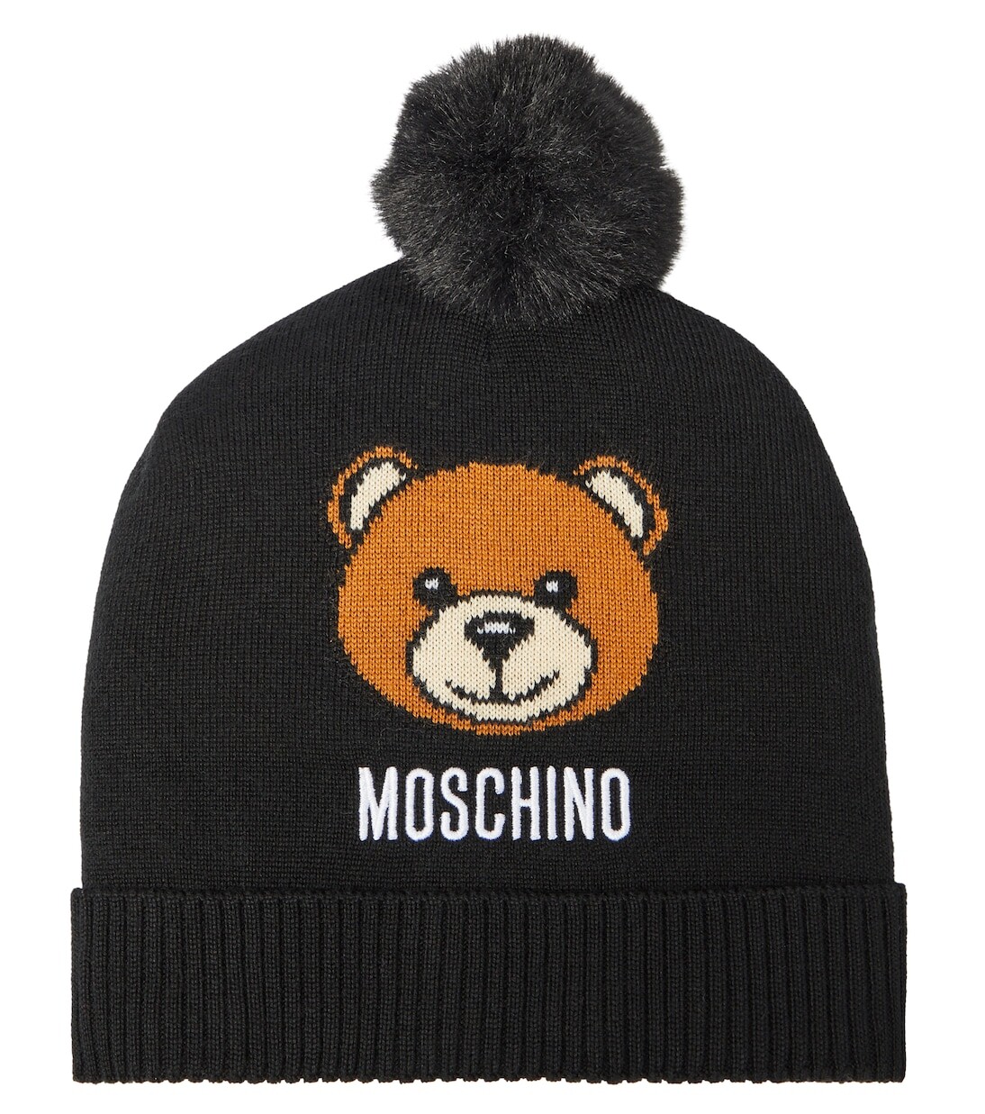 

Шапка teddy bear из смесовой шерсти Moschino Kids, черный