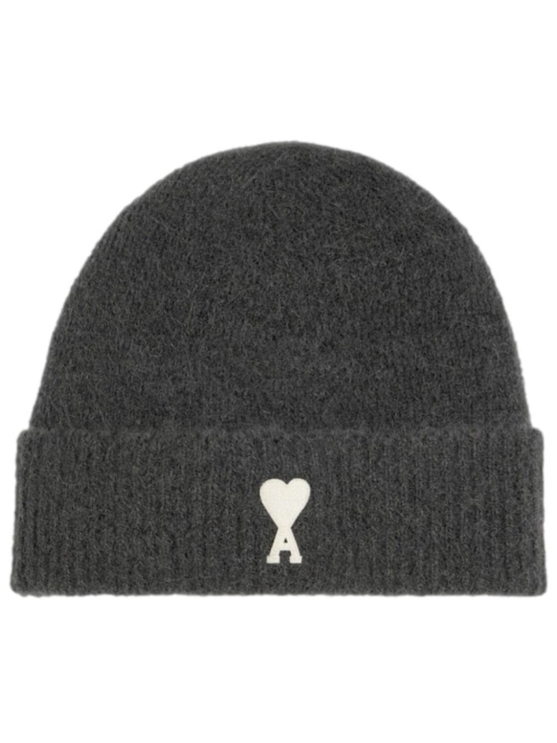 

AMI Paris шапка бини с монограммой Ami de Coeur, серый