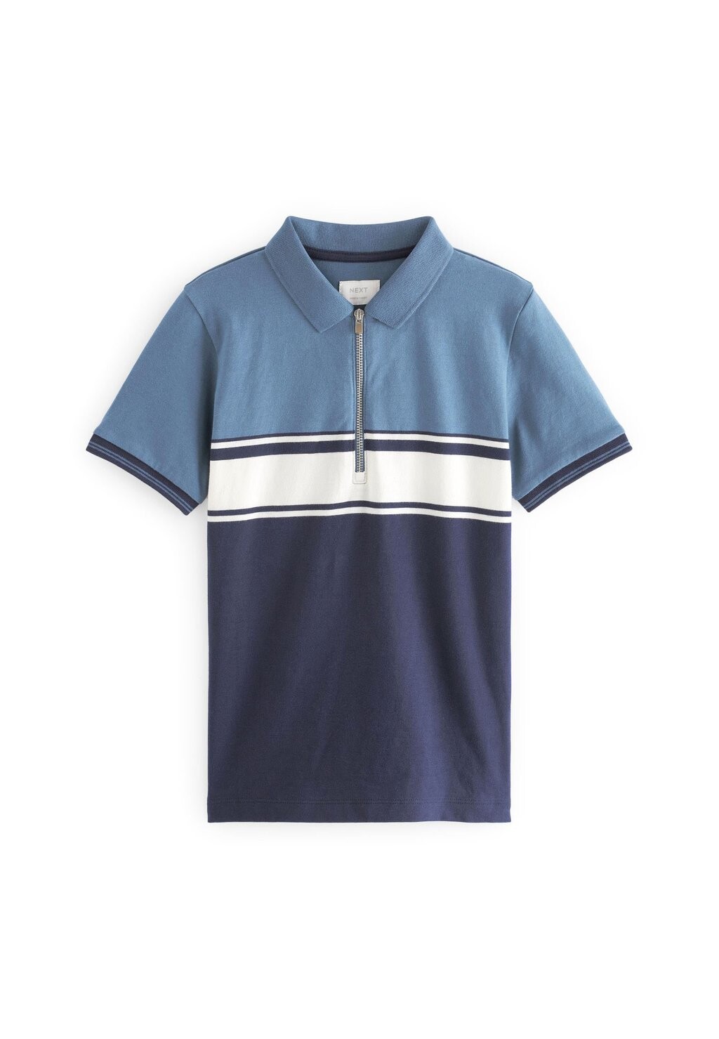 

Рубашка-поло SHORT SLEEVE 3-16YRS Next, цвет blue white colour block