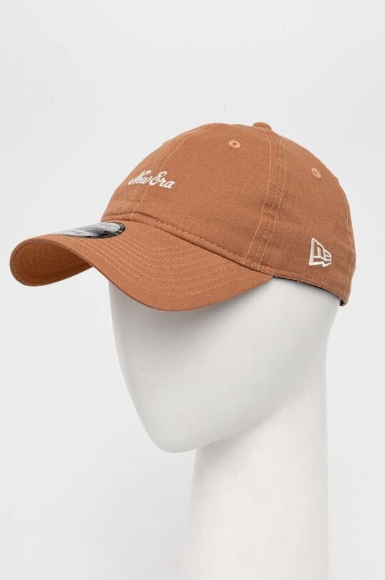 

Льняная бейсболка New Era, коричневый