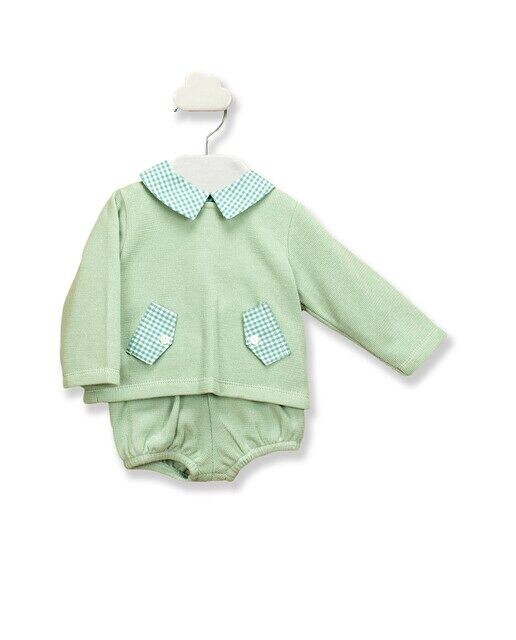 

Детский комплект из 100% хлопка, состоящий из трех предметов Babidú, зеленый